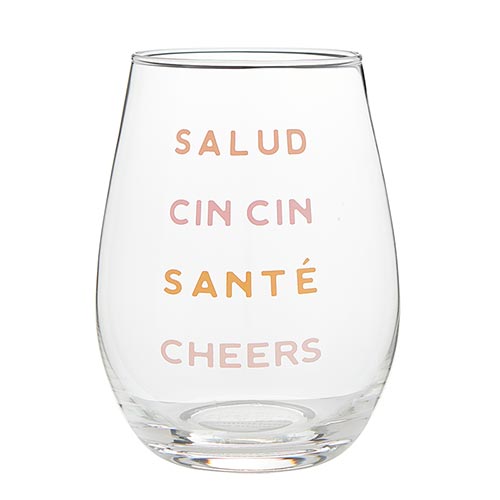 Salud Cheers Wine Glass & Popper Kit