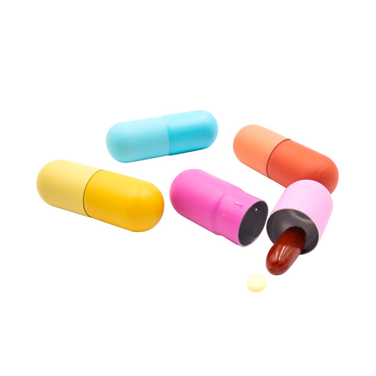 Small Pill Box – Capsule-Style Watertight Aluminum Pill Holder
