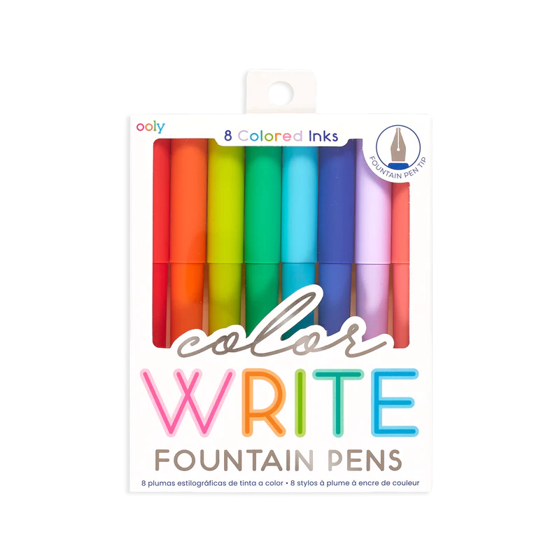 Color Write Fountain Pens + Ink Refills