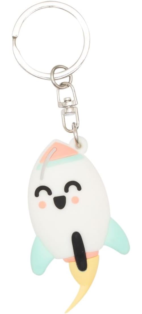 Rocket & Moon Keychain Set