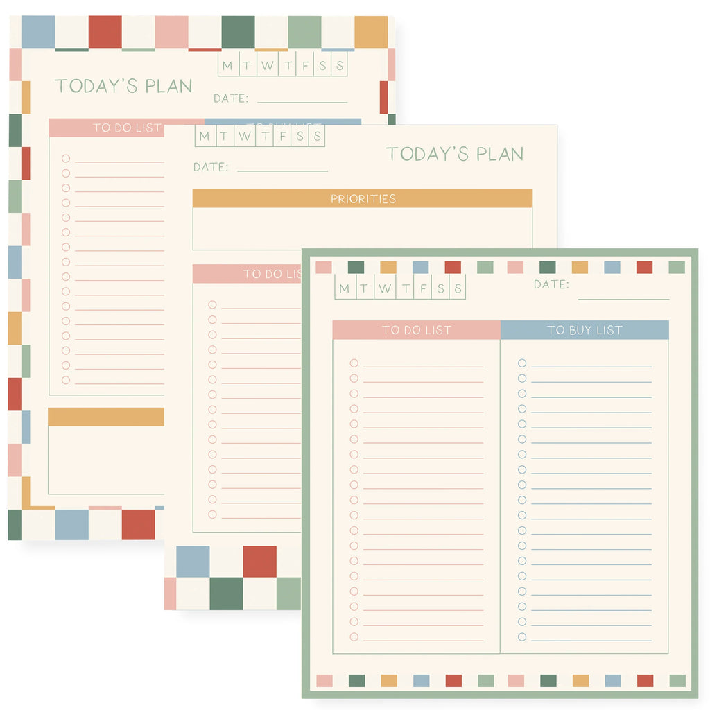 Checkers Notepads Set of 3
