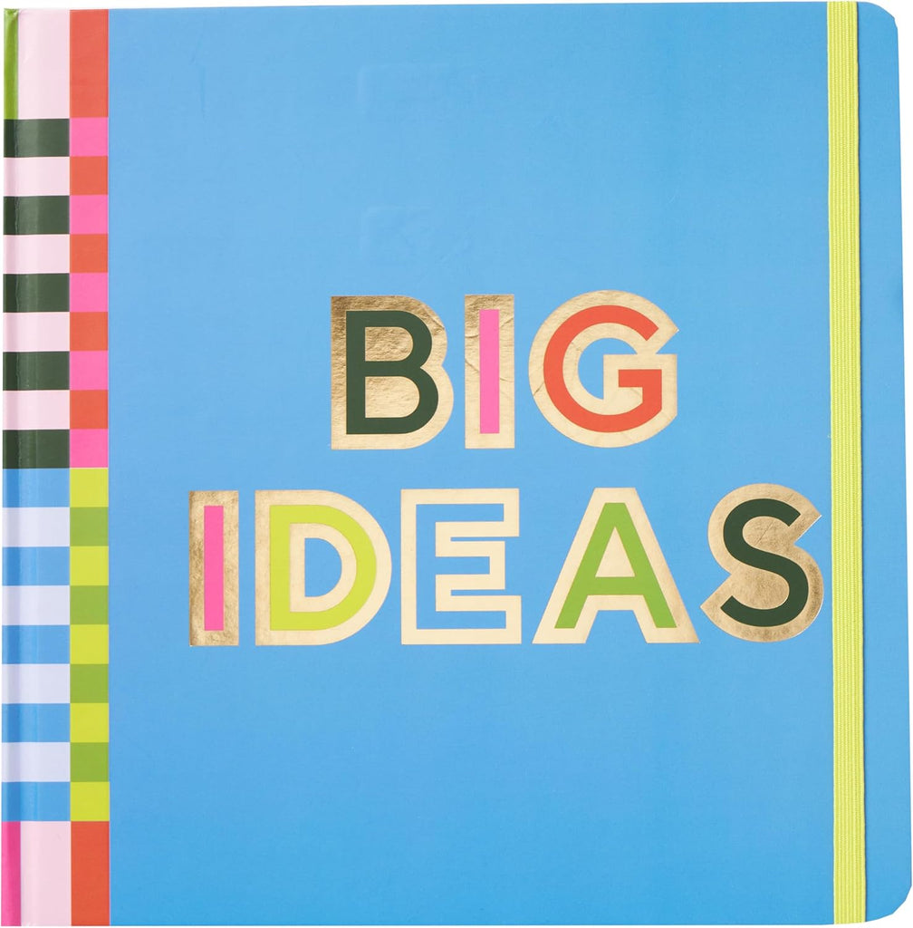 Big Ideas 3 in 1 Journal - 480 Pages with Lined, Blank, and Dot Grid Paper, Blue Base with Gold Foil Accents