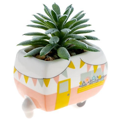 Camper Shaped Succulent Pot - Decorative Planter for Succulents