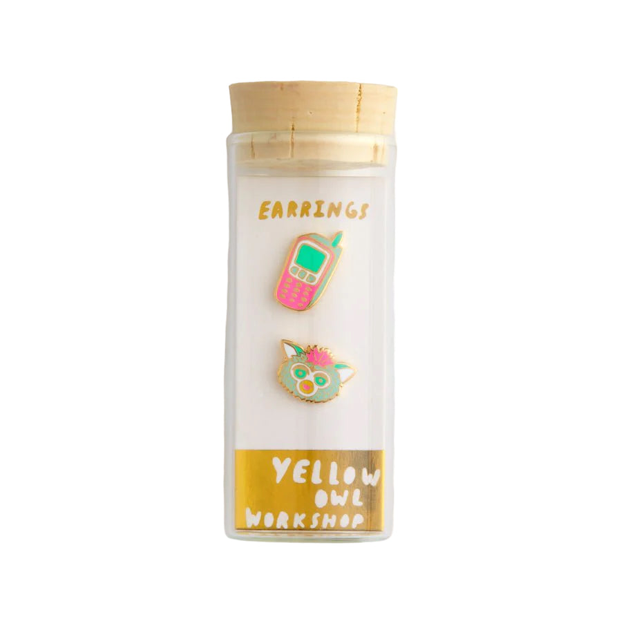 Furby + 90's Cell Earrings