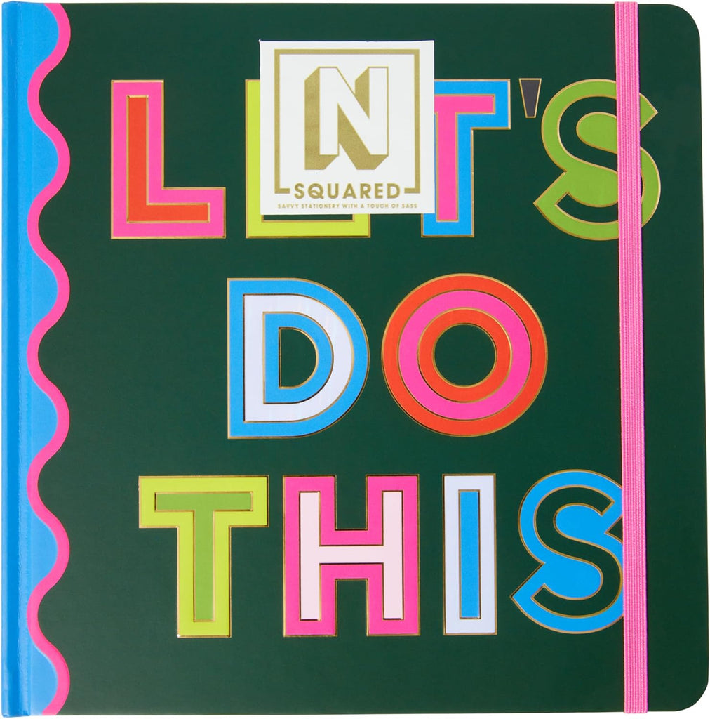 Let's Do This 3 in 1 Journal – Gold Foil Cover Journal with Blank, Lined, and Dot Grid Pages

