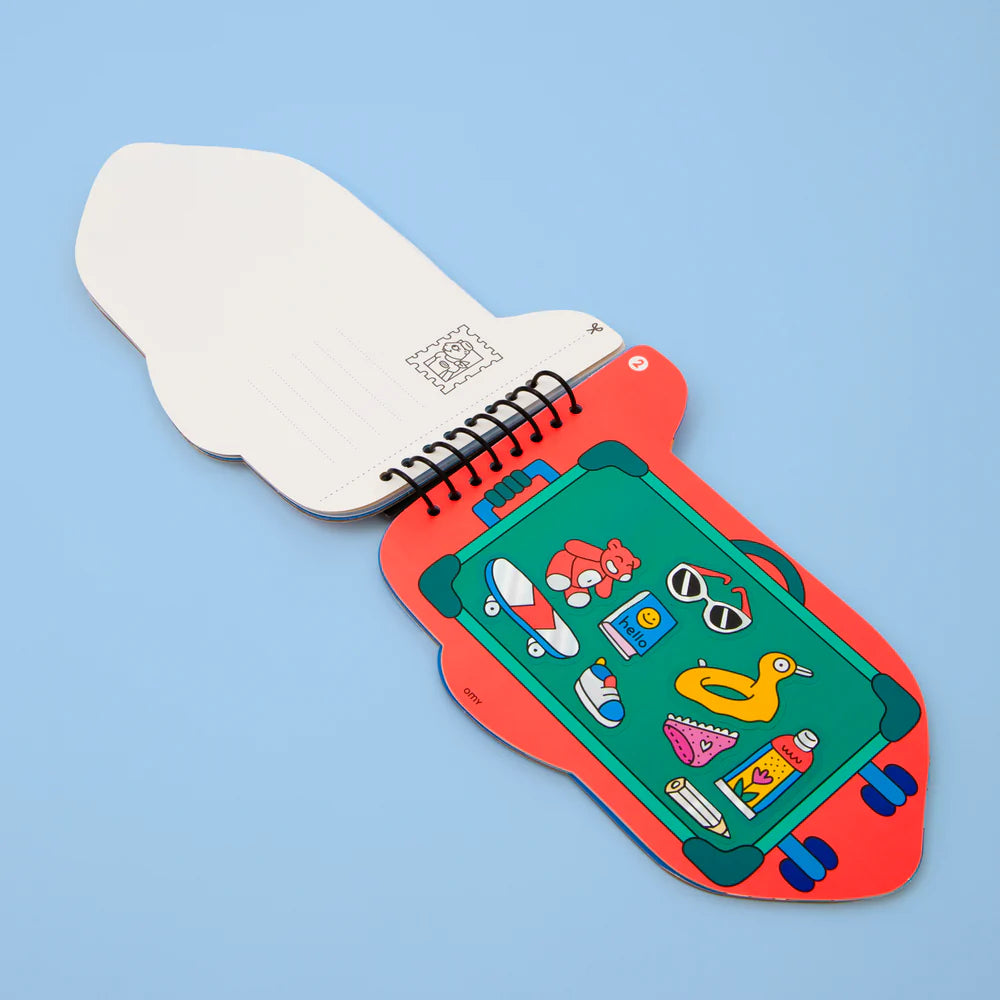 Airplane Sticker Activity Book with 80 holographic and neon stickers and 10 creative sheets – Funky Confetti