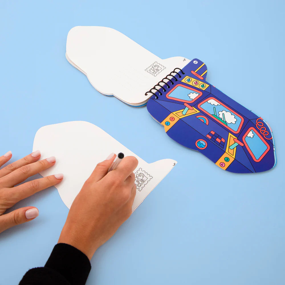 Airplane Sticker Activity Book with 80 holographic and neon stickers and 10 creative sheets – Funky Confetti