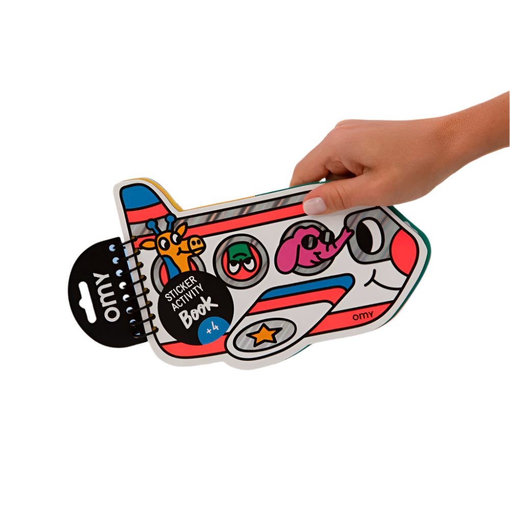 Airplane Sticker Activity Book with 80 holographic and neon stickers and 10 creative sheets – Funky Confetti