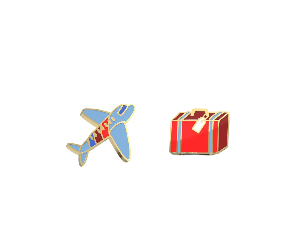 Airplane + Suitcase Earrings