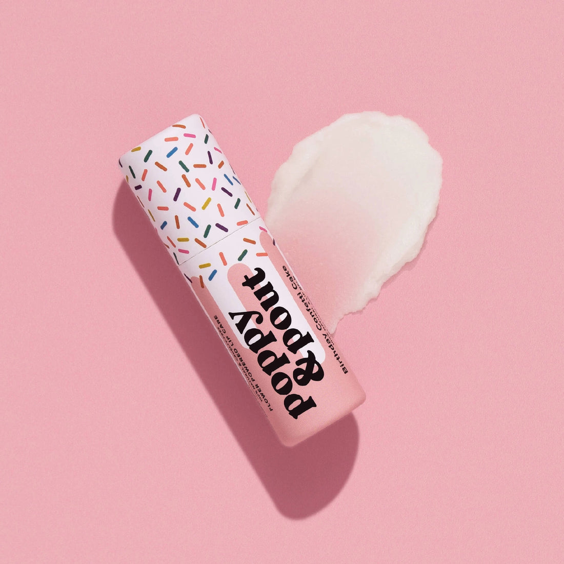 Birthday Confetti Cake Lip Balm with vanilla raspberry scent – 5 colorful sprinkle tubes – Funky Confetti