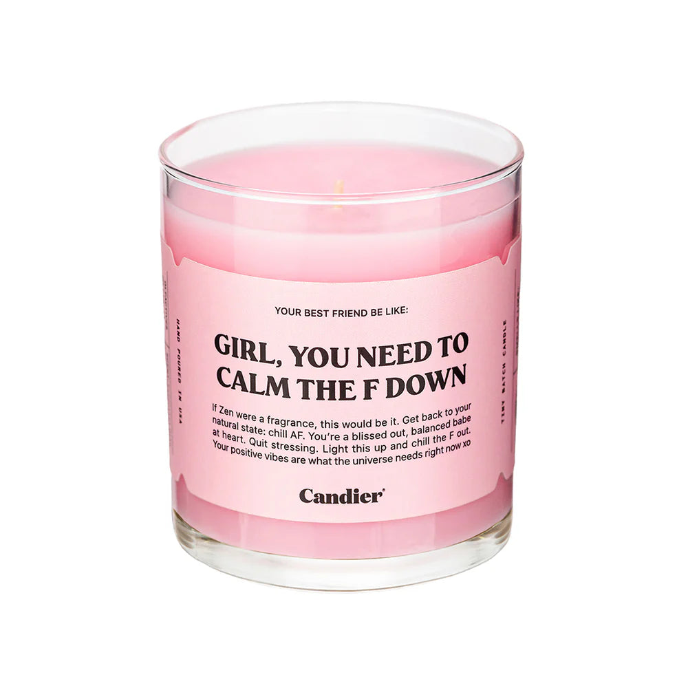 Calm the F Down Candle with cherry blossom and sandalwood scent – Funky Confetti