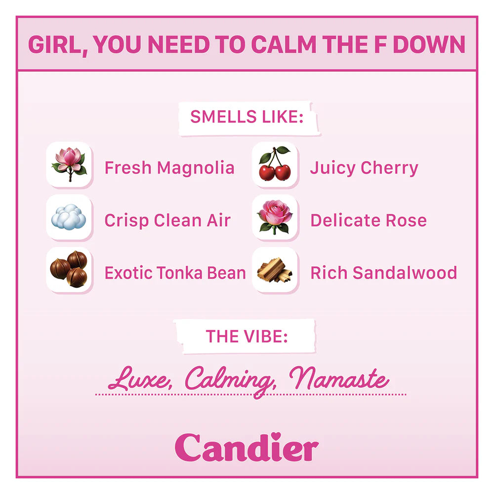 Calm the F Down Candle with cherry blossom and sandalwood scent – Funky Confetti