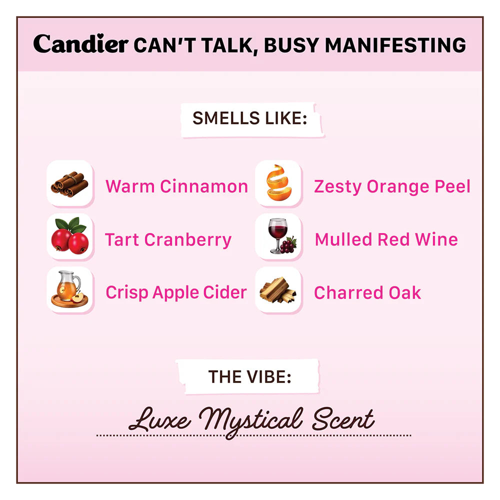 Can’t Talk Busy Manifesting Candle with eco glitter and warm citrus spice scent – Funky Confetti