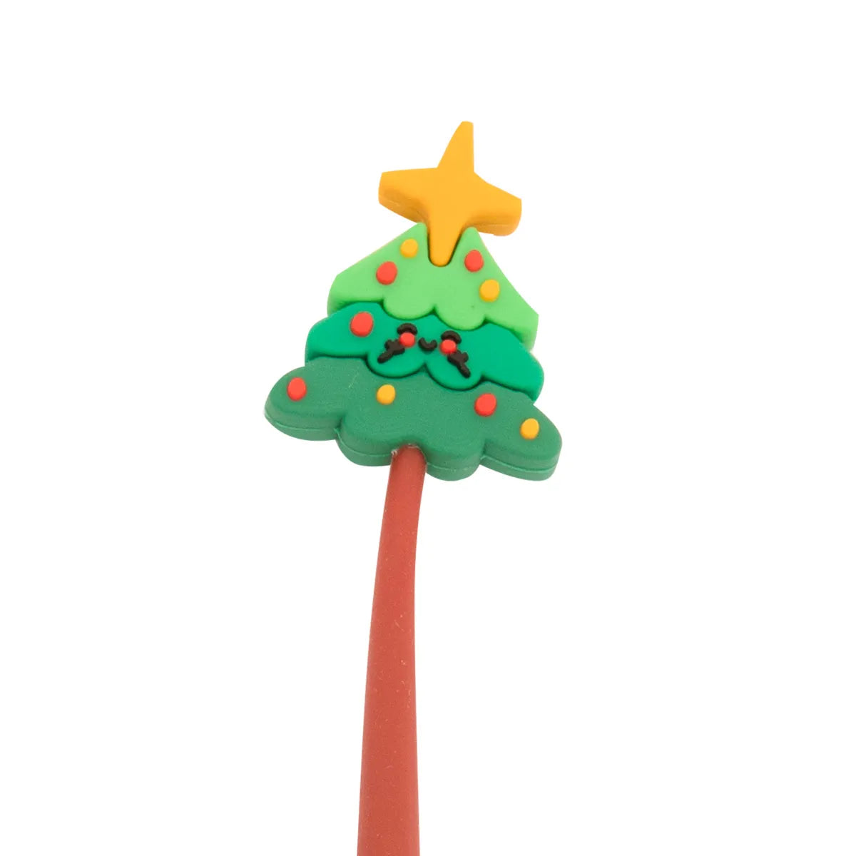 Flexible holiday pen with Christmas tree topper – Christmas Tree Flexible Pen by Funky Confetti