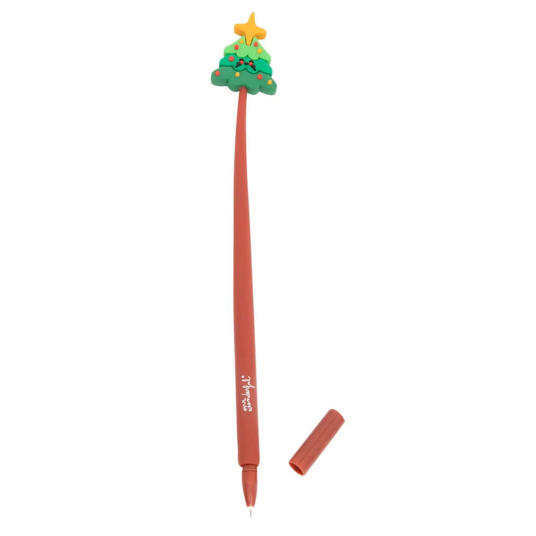 Flexible holiday pen with Christmas tree topper – Christmas Tree Flexible Pen by Funky Confetti