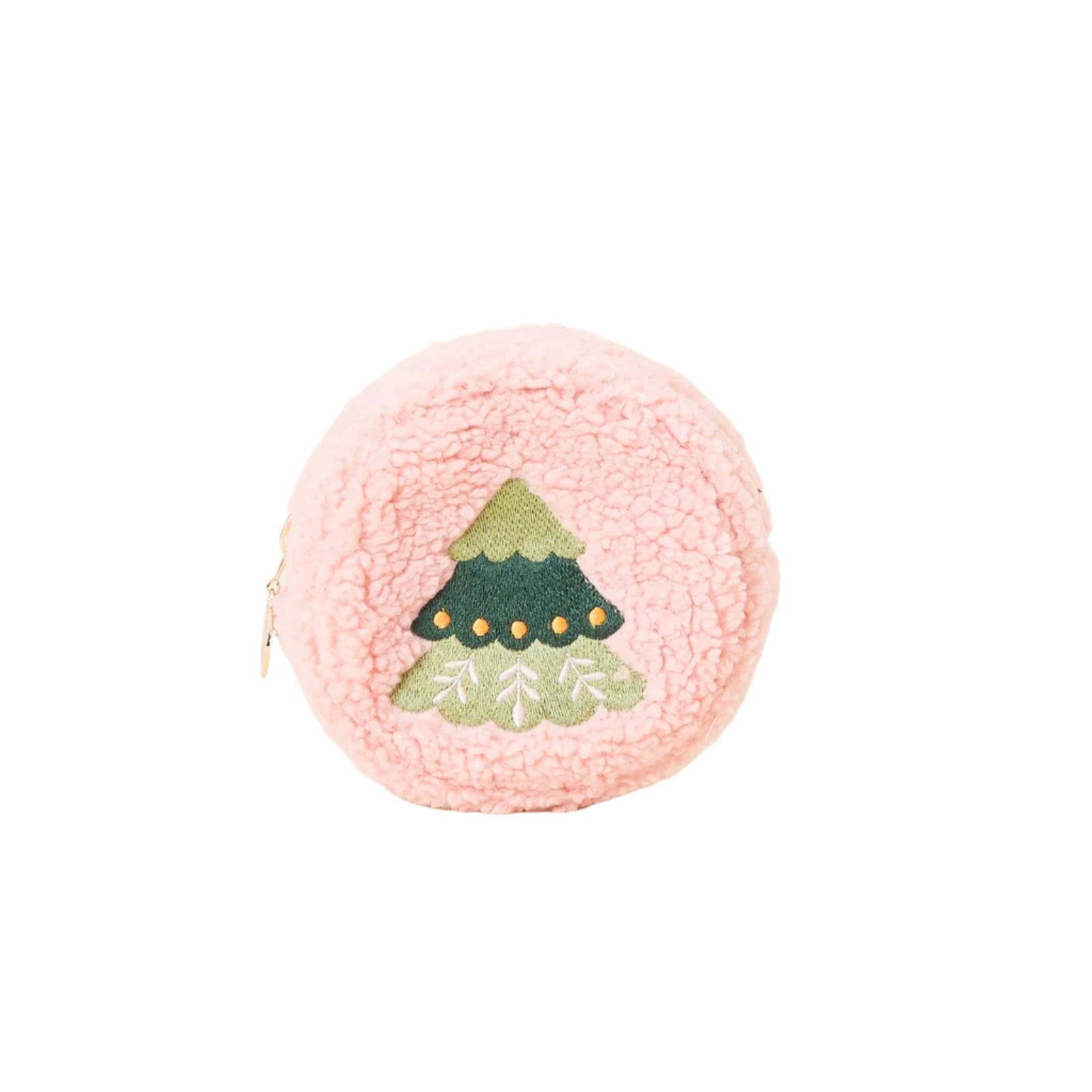 Christmas Circle Sherpa Teddy Pouch