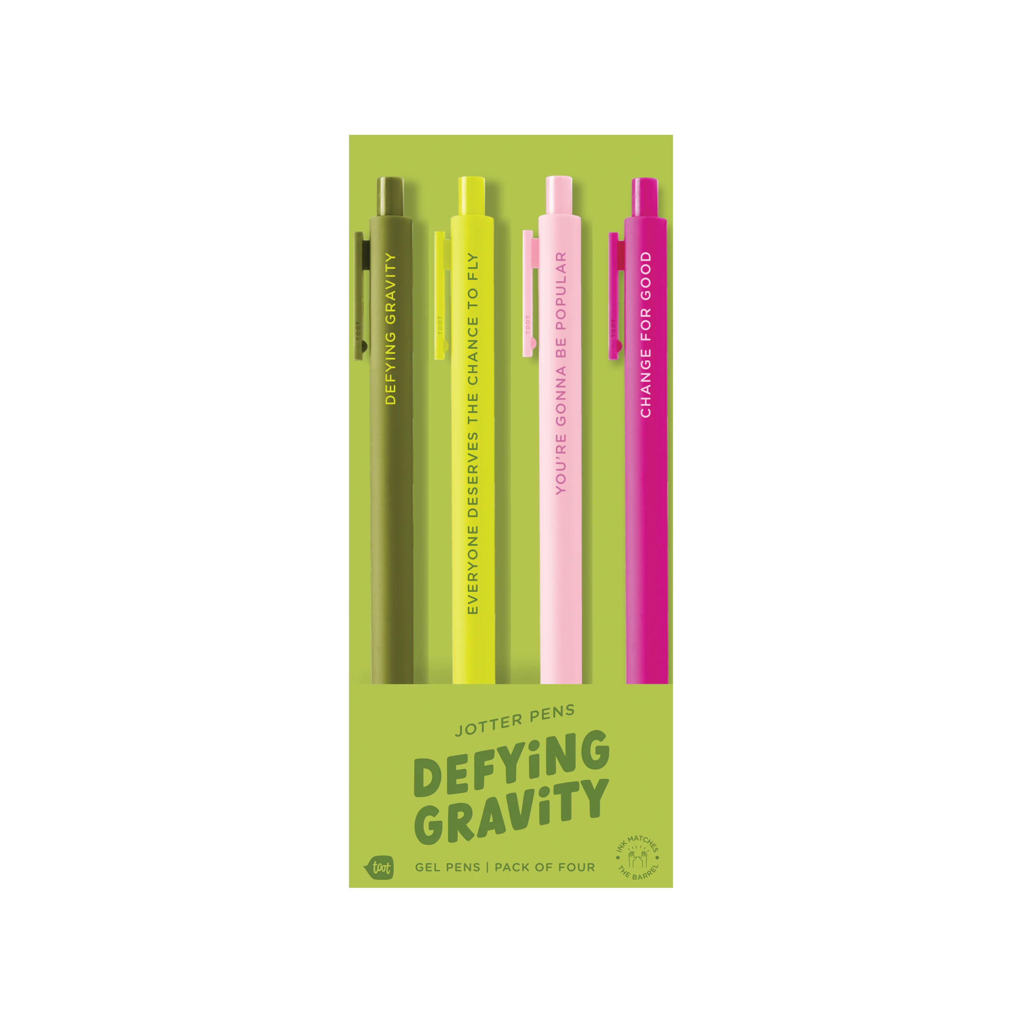 Colorful Wicked-inspired gel pens – Defying Gravity pen set by Funky Confetti