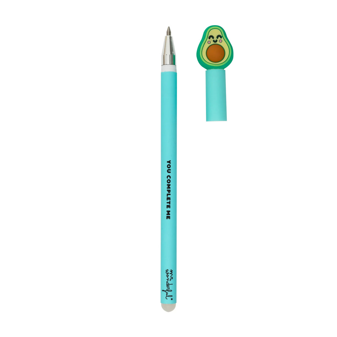 Avocado erasable pen with topper and “You Complete Me” text – Funky Confetti