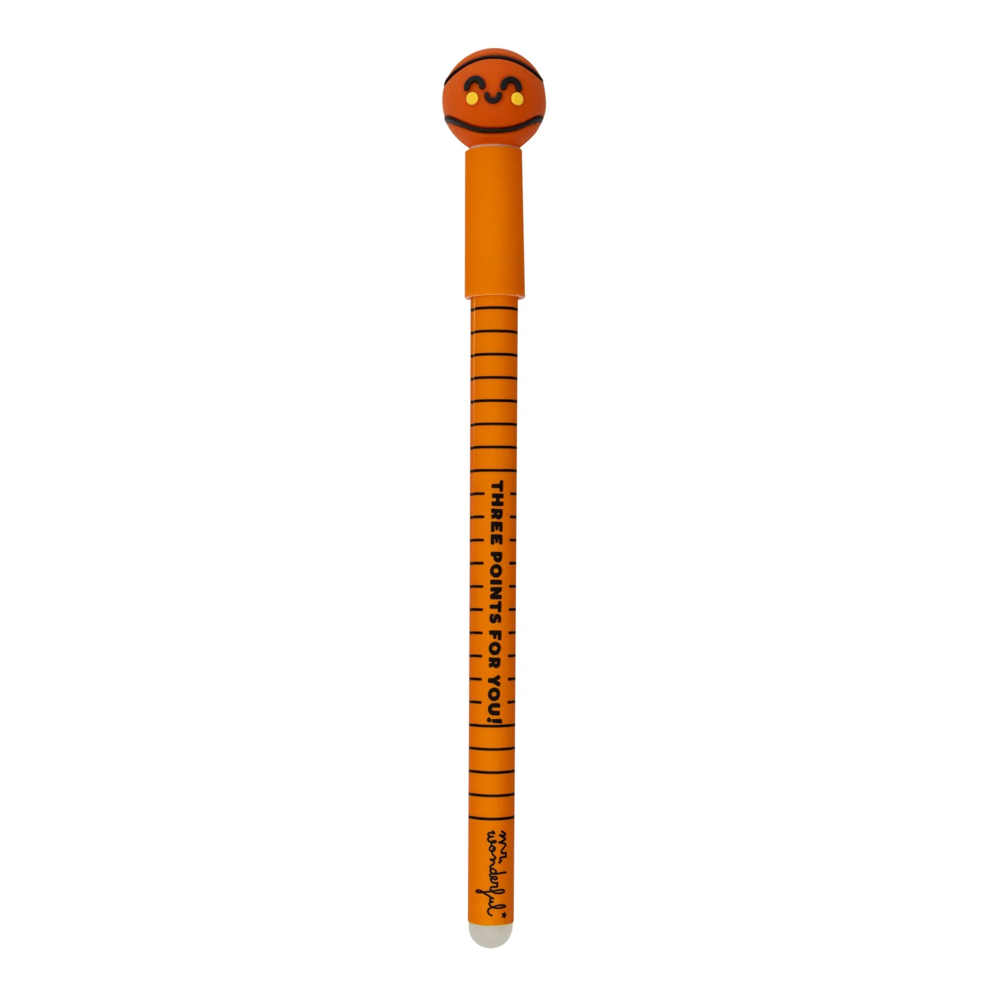 Basketball erasable pen with topper and “Three Points For You!” text – Funky Confetti