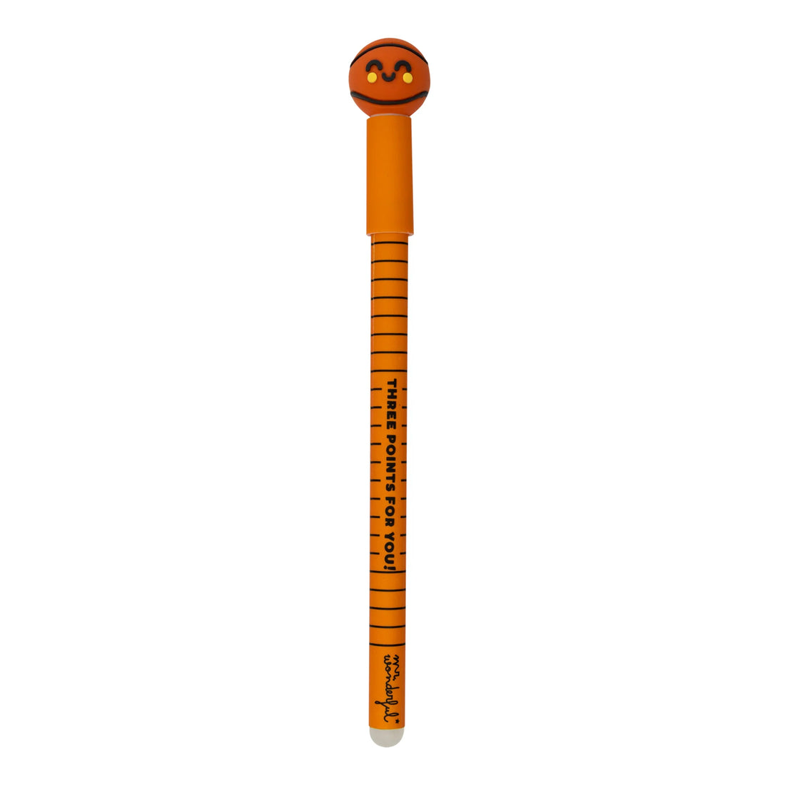 Basketball erasable pen with topper and “Three Points For You!” text – Funky Confetti