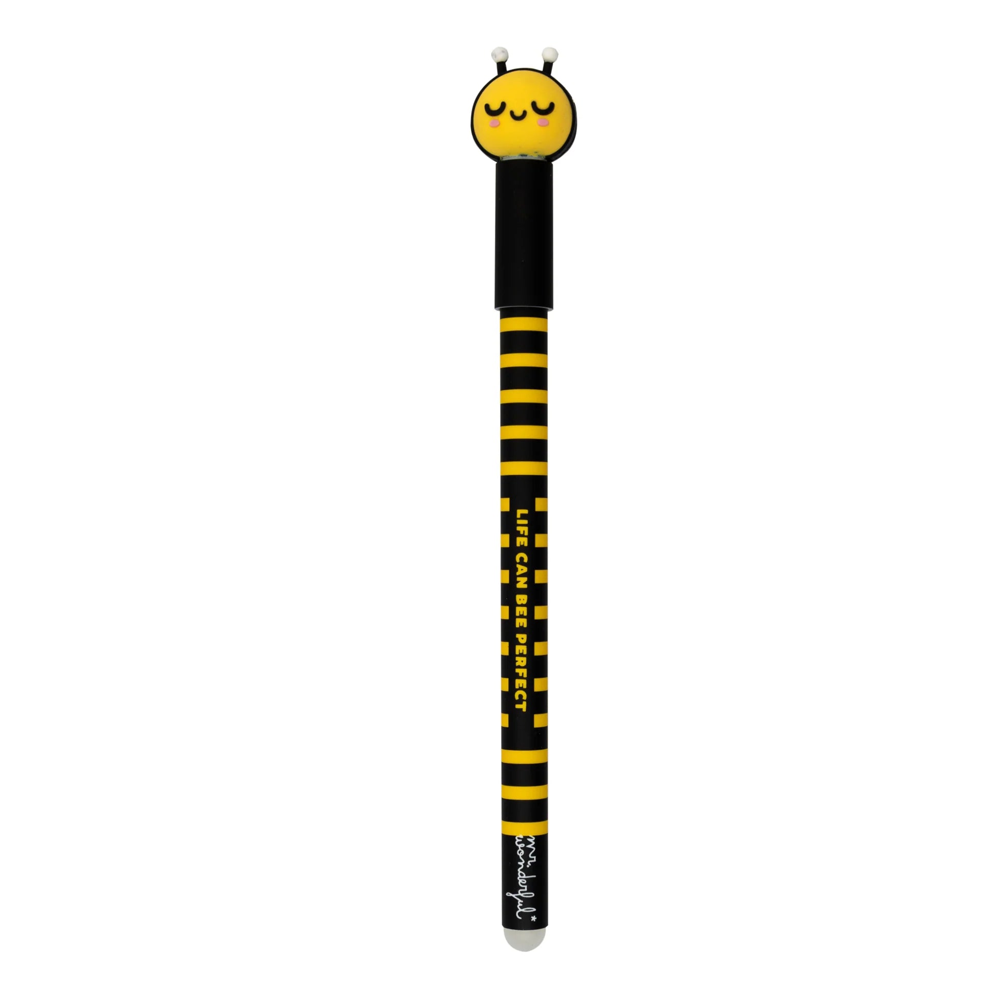 Bee erasable pen with topper and “Life Can Bee Perfect” – Funky Confetti