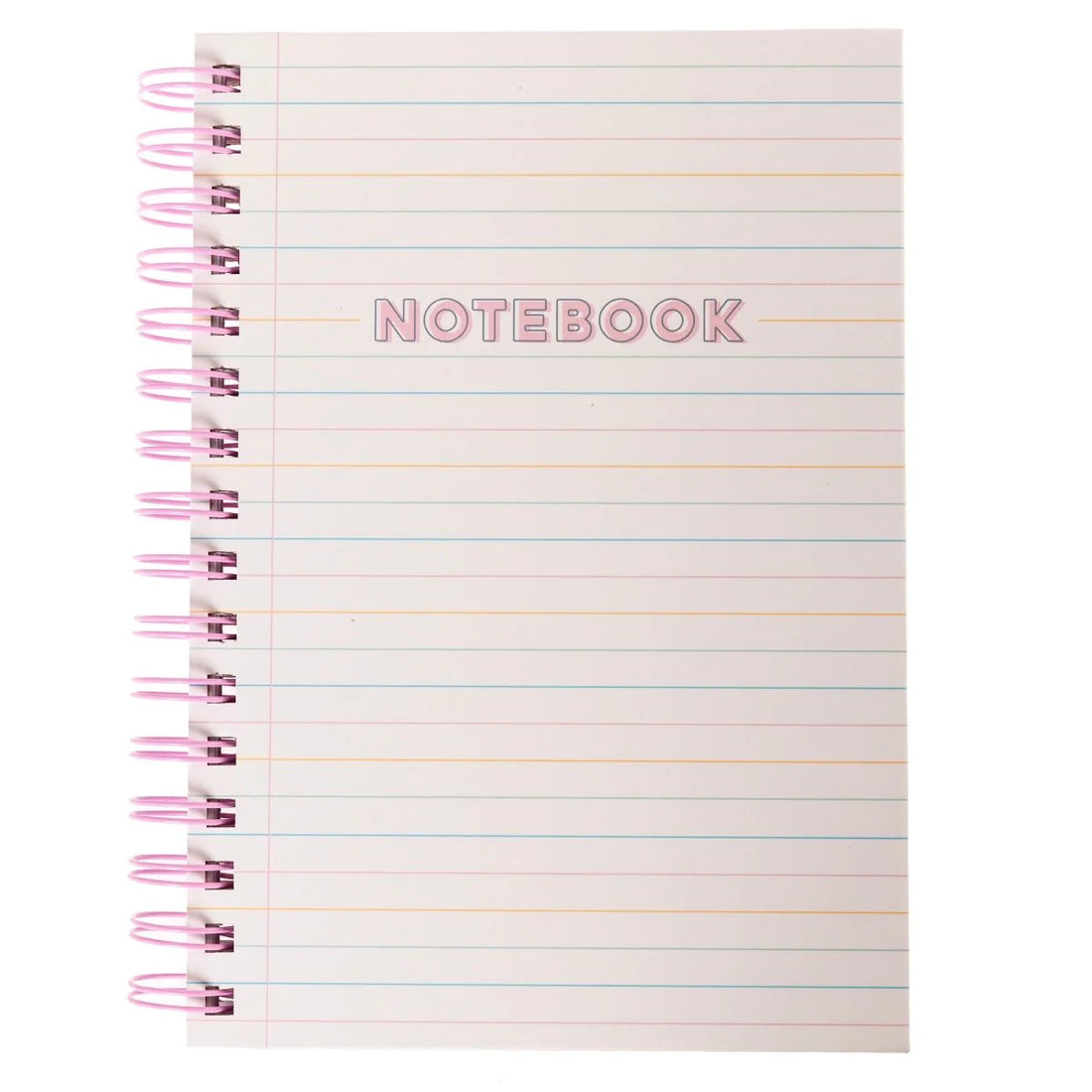 Colorful spiral hardcover journal with pastel lined cover and 160 lined pages from Funky Confetti