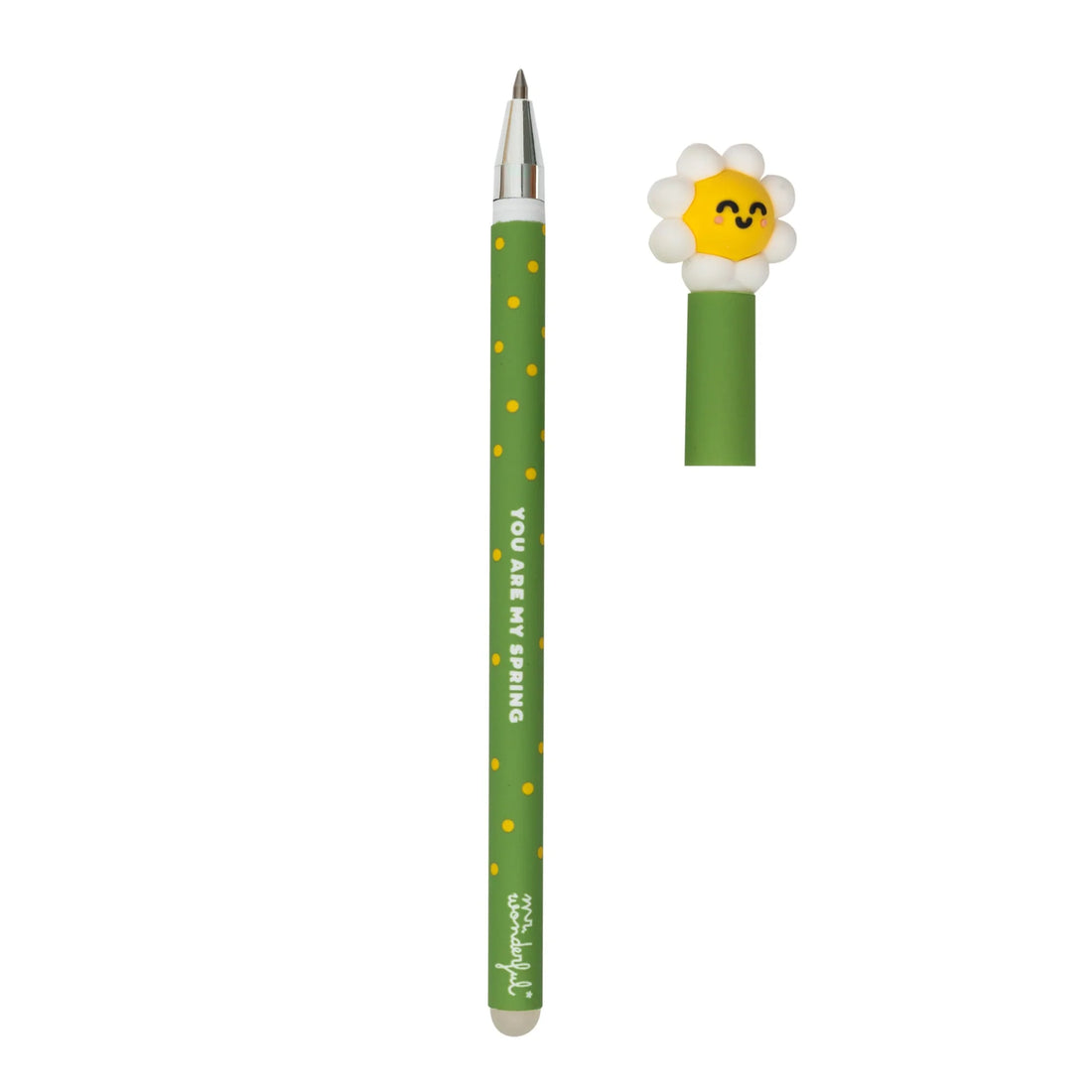 Daisy erasable pen with floral topper and “You Are My Spring” text – Funky Confetti