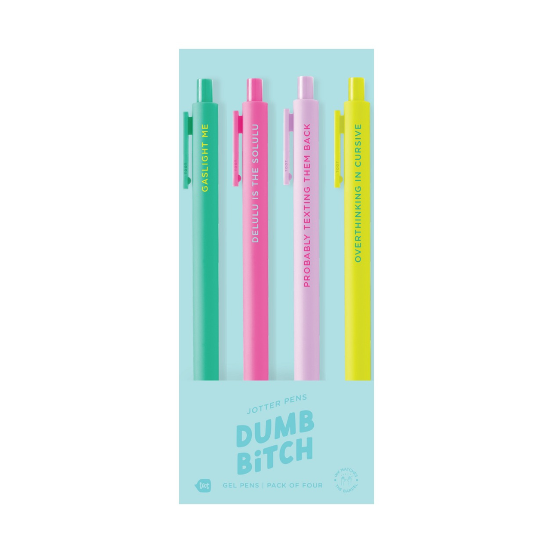 Funny sassy gel pen set with bold phrases and colorful design
Serving thoughts… unfiltered and in style 😌✨