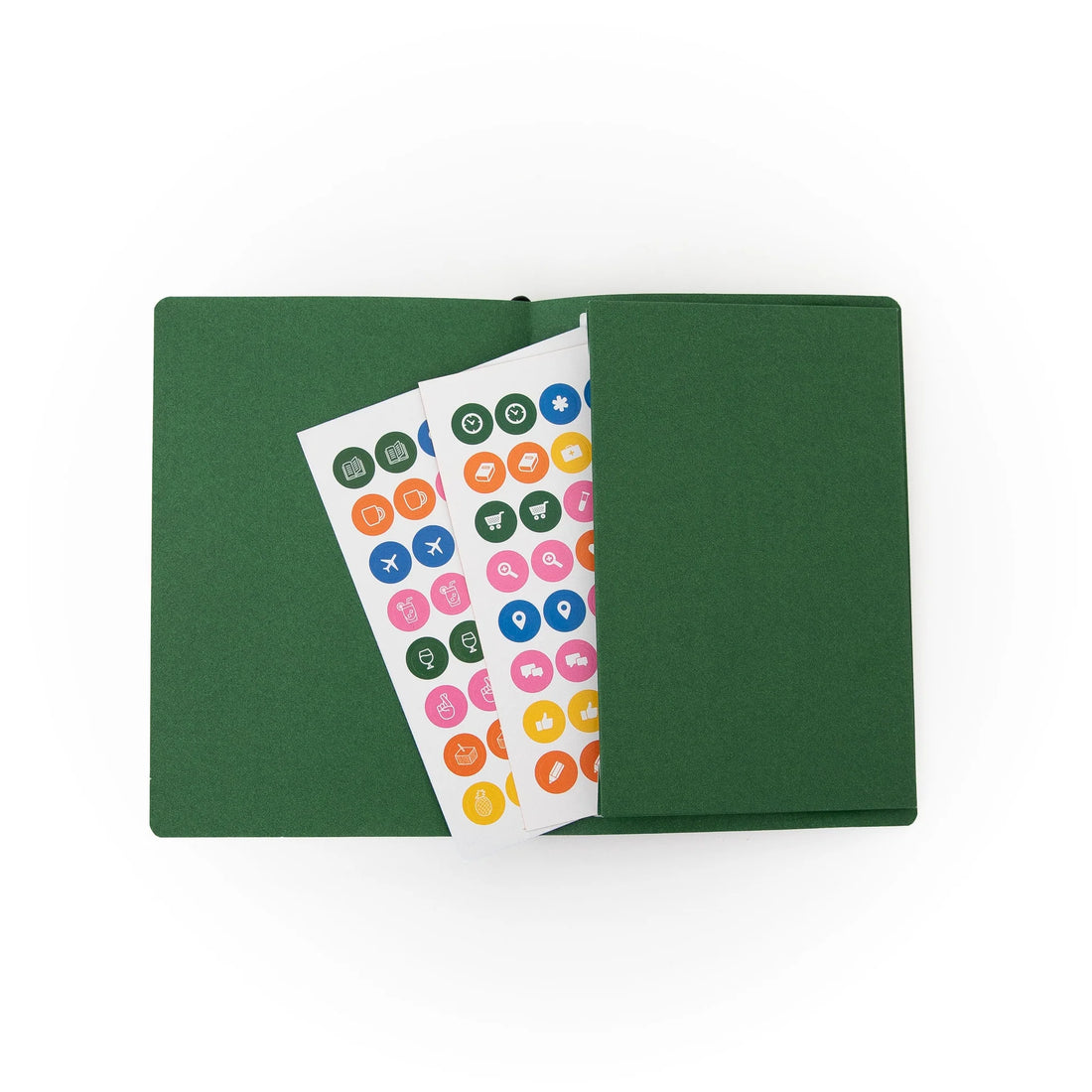 Green A6 2026 weekly pocket diary with PU cover and elastic band from Funky Confetti