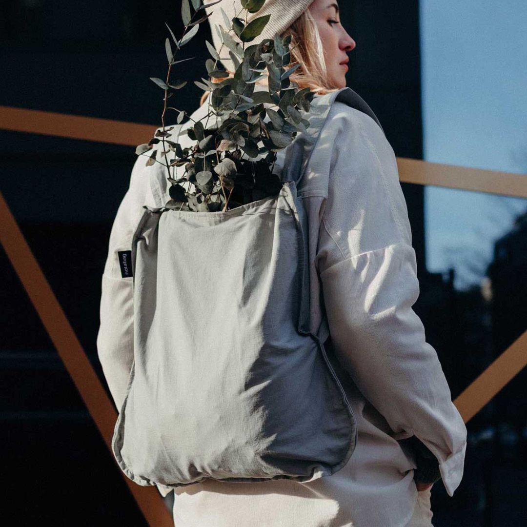 Grey Notabag 2-in-1 bag and backpack from Funky Confetti