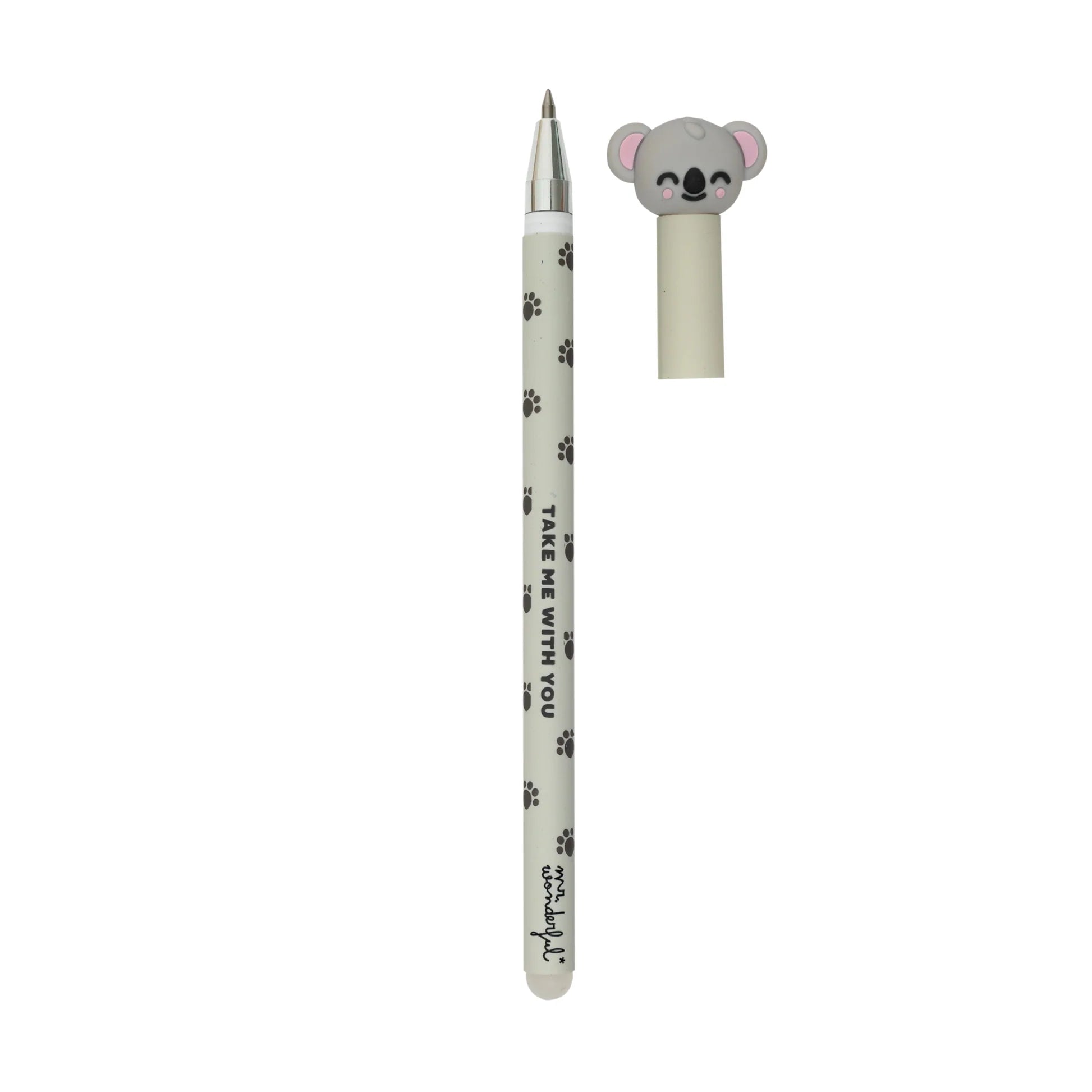 Koala erasable pen with topper and “Take Me With You” text – Funky Confetti