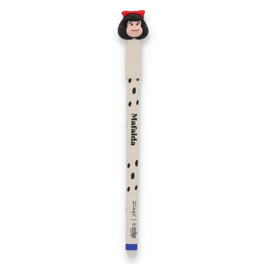 Mafalda erasable pen with character topper and blue ink – Funky Confetti