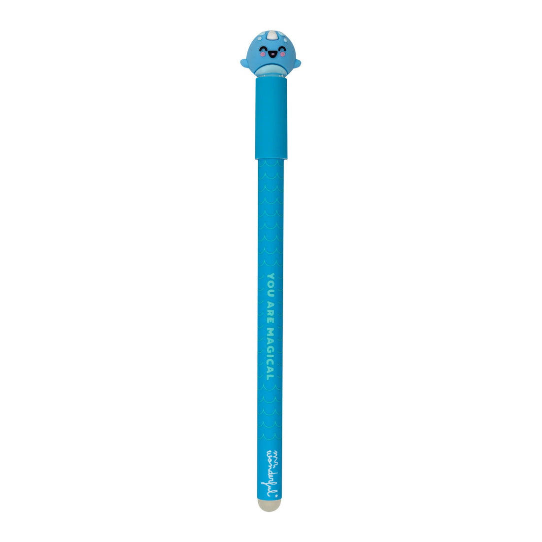 Narwhal erasable pen with topper and “You Are Magical” – Funky Confetti