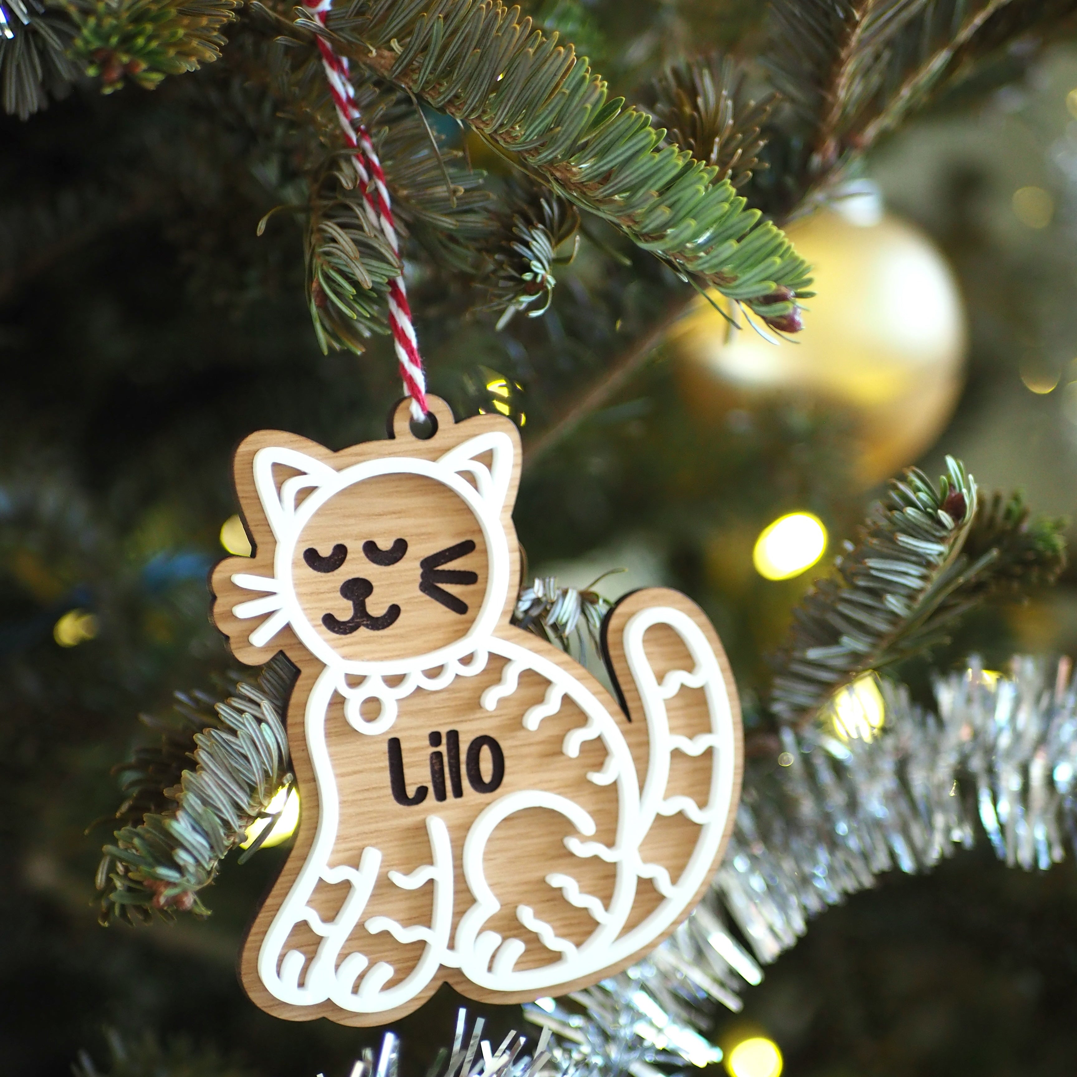 Customizable gingerbread family Christmas ornaments with 10 character options and personalized names – Funky Confetti