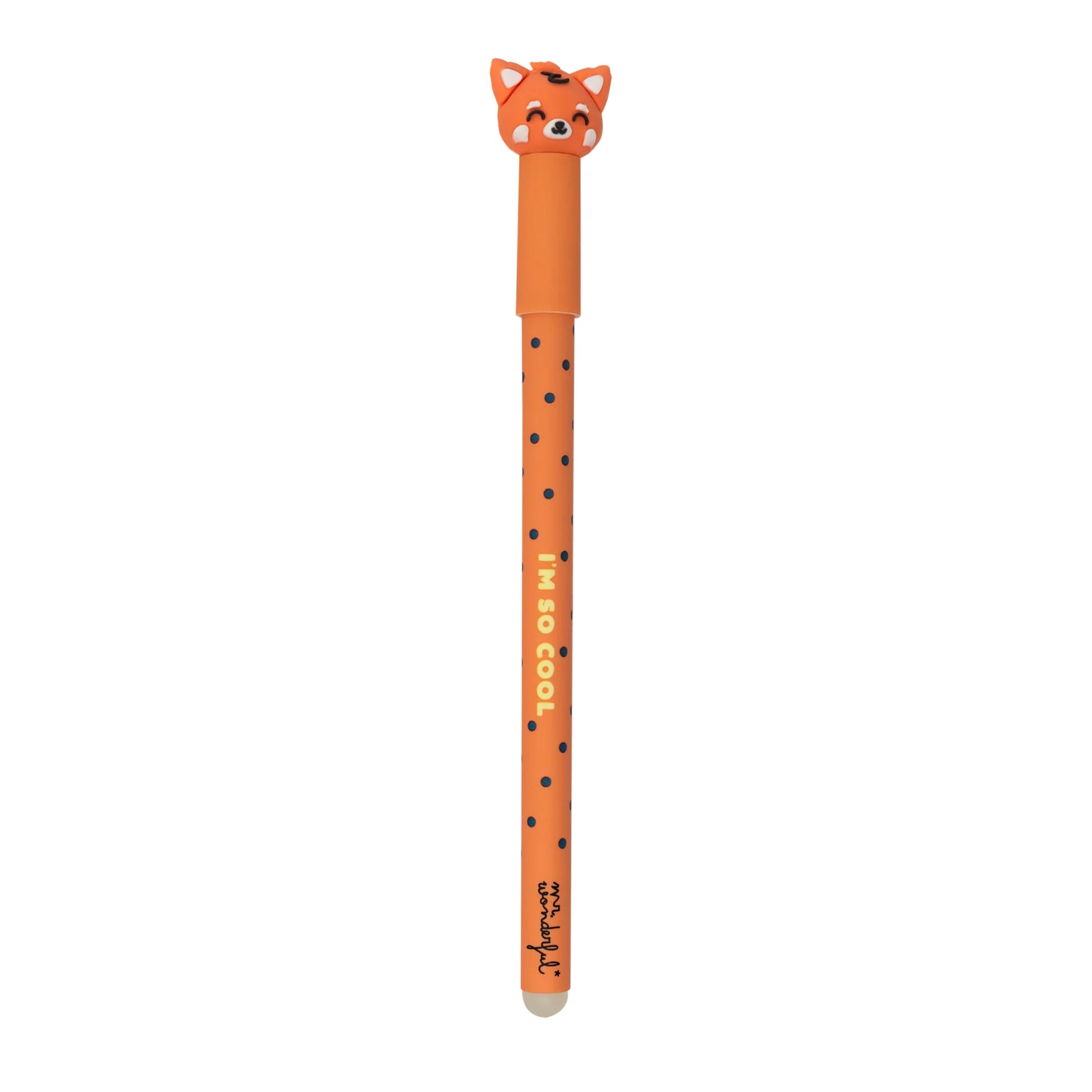 Red panda erasable pen with topper and “I'm So Cool” text – Funky Confetti