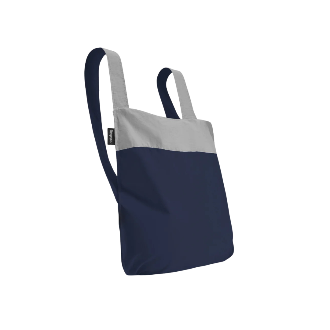 Reflective Navy Notabag 2-in-1 bag and backpack from Funky Confetti