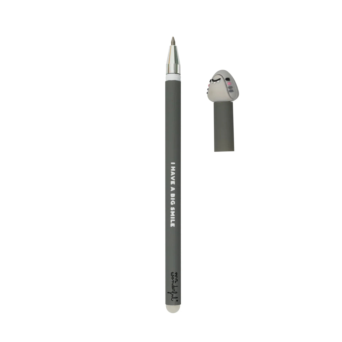 Shark erasable pen with topper and “I Have A Big Smile” text – Funky Confetti