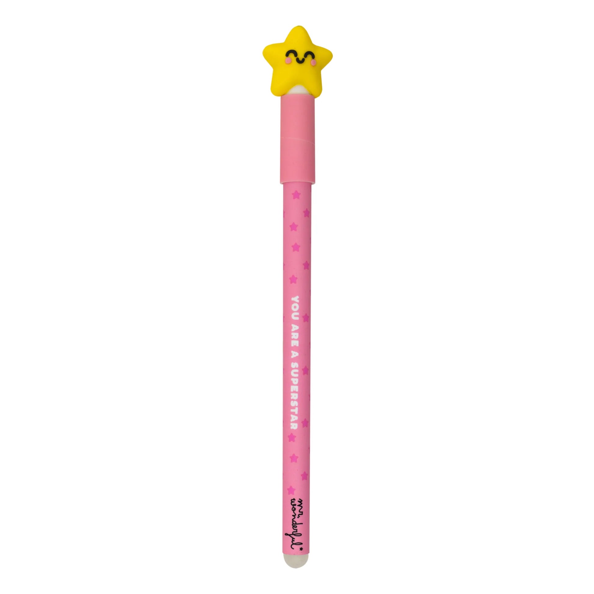 Star erasable pen with topper and “You Are A Superstar” text – Funky Confetti