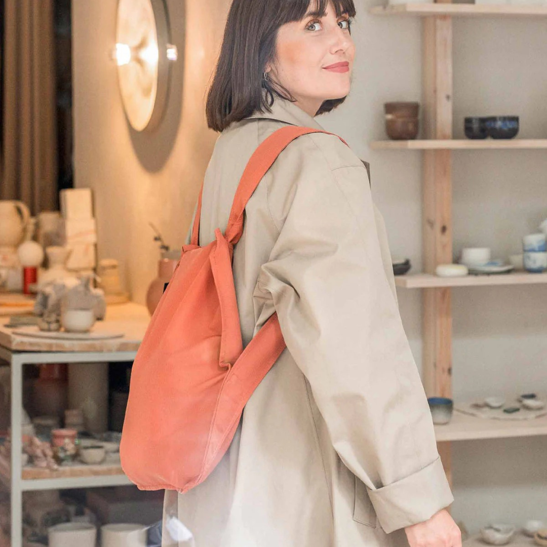 erracotta Notabag 2-in-1 bag and backpack from Funky Confetti