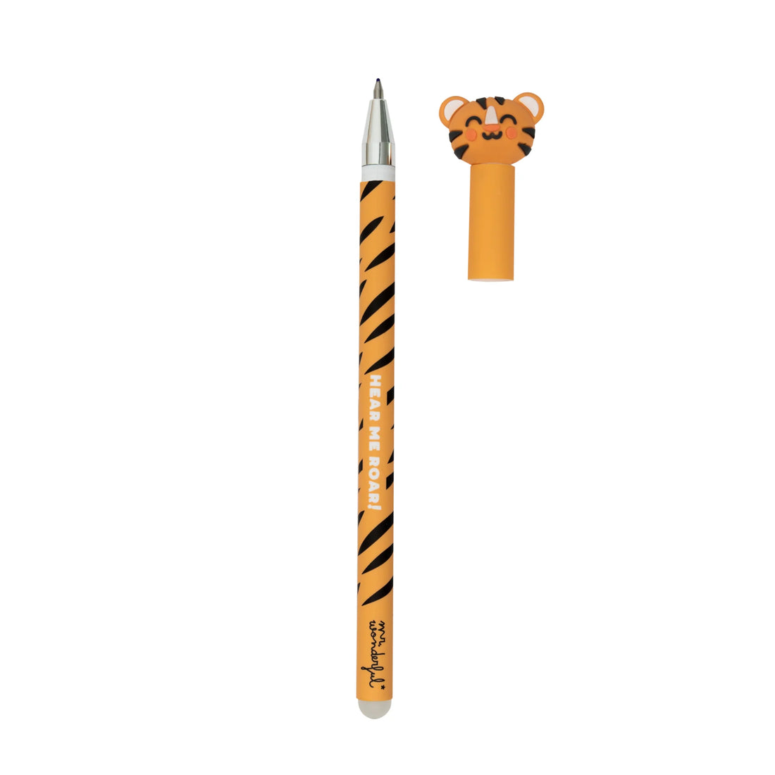 Tiger erasable pen with topper and “Hear Me Roar” quote – Funky Confetti