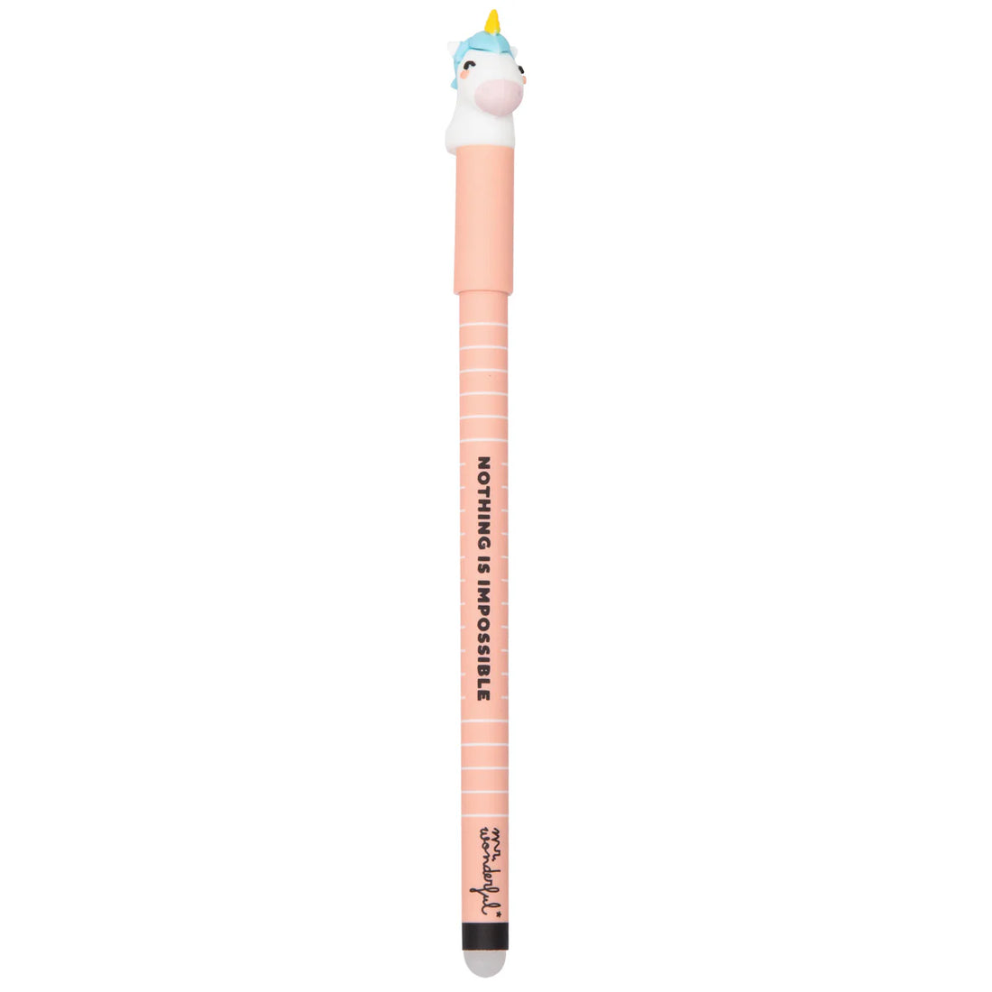 Unicorn erasable pen with topper and “Nothing Is Impossible” text – Funky Confetti