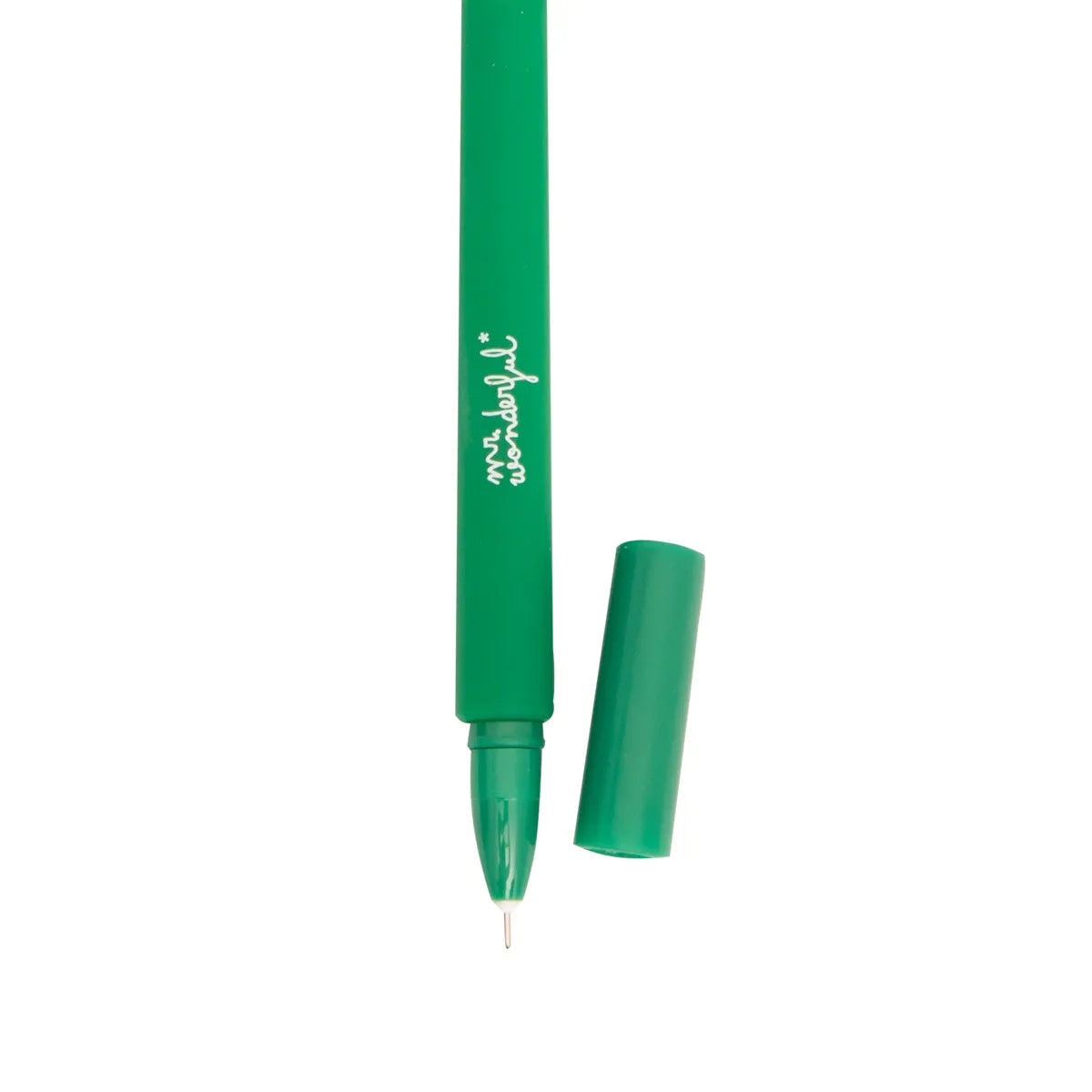 Flexible pen with gingerbread man topper in green – Gingerbread Cookie Flexible Pen by Funky Confetti