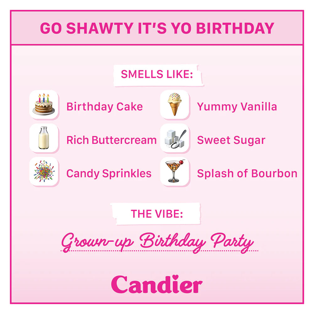 Go Shawty It’s Yo’ Birthday Candle with sprinkle wax and birthday cake scent – Funky Confetti