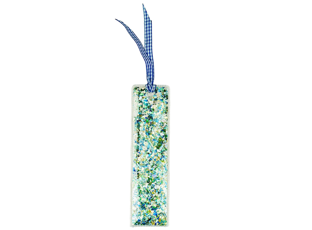 Blue Confetti Bookmark