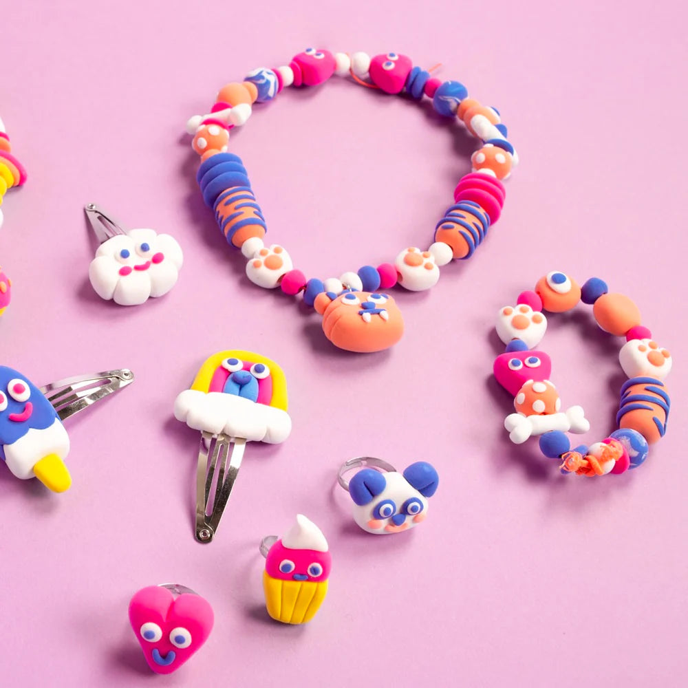 Jewels Magic-Do DIY modeling clay accessory kit for kids with rings, clips, and tools – Funky Confetti