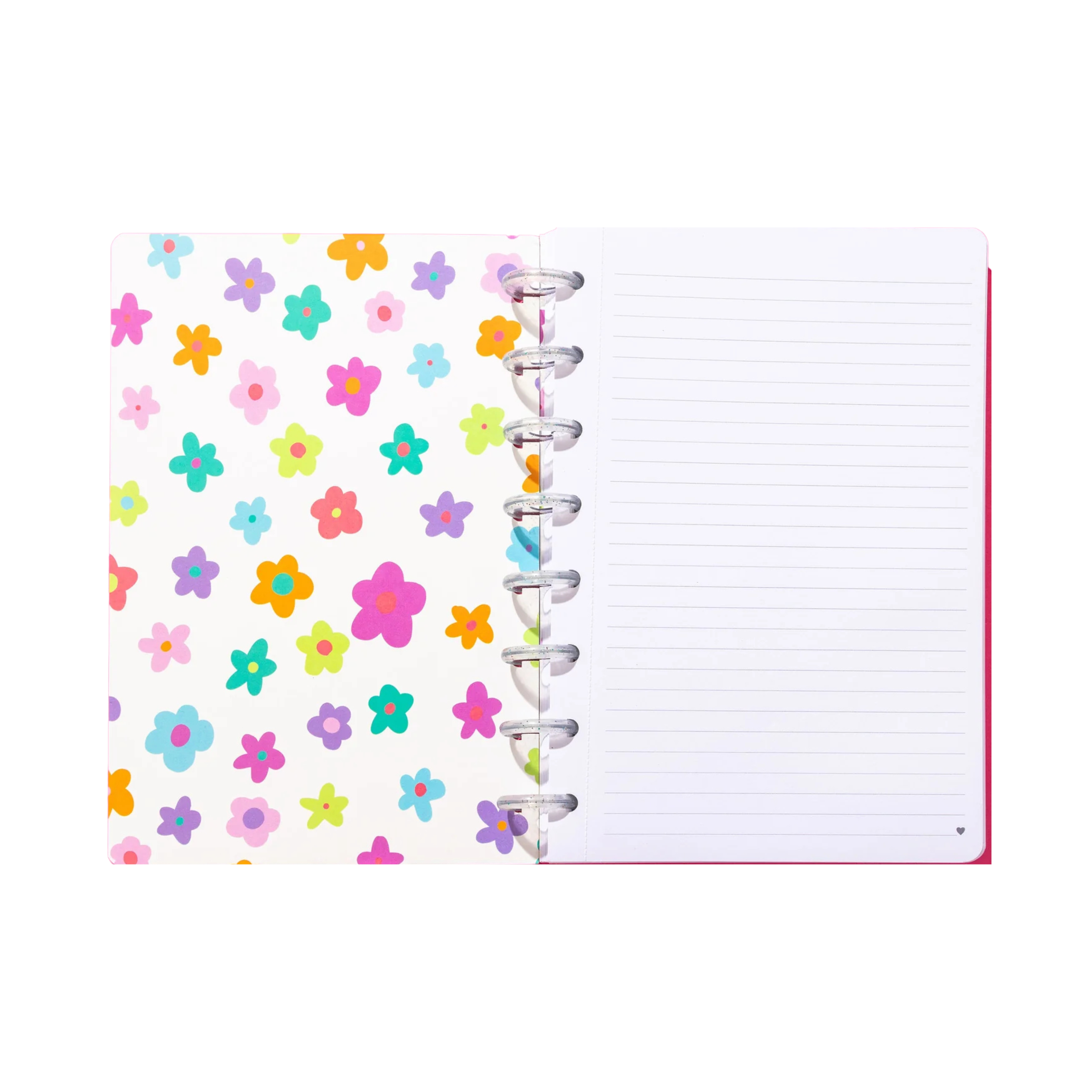 Colorful Christian notebook with “Let Your Light Shine” quote, glitter spiral binding – Funky Confetti