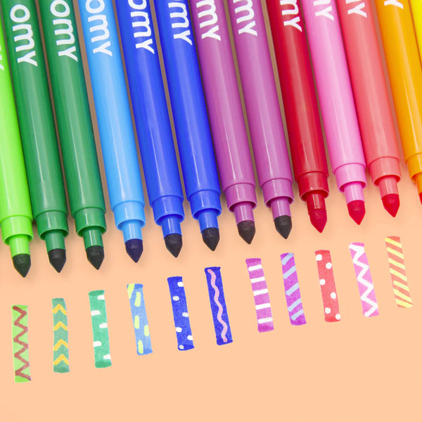 Set of 16 magic erase color-changing markers with 2 special white pens – Funky Confetti