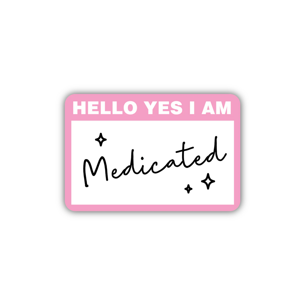 Medicated Name Tag Sticker