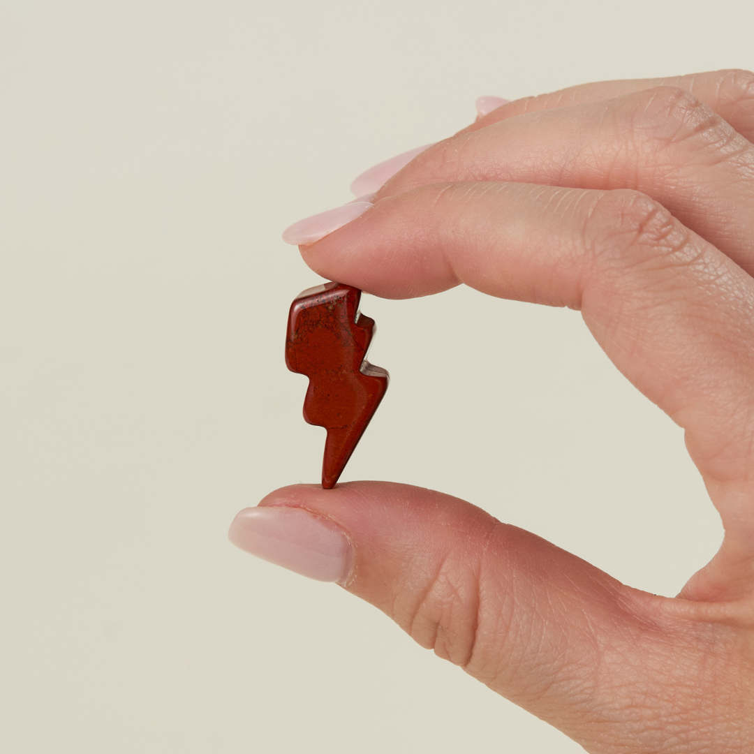 Assorted mini lightning bolt crystals carved from Amethyst, Amazonite, Rose Quartz, and more – Funky Confetti