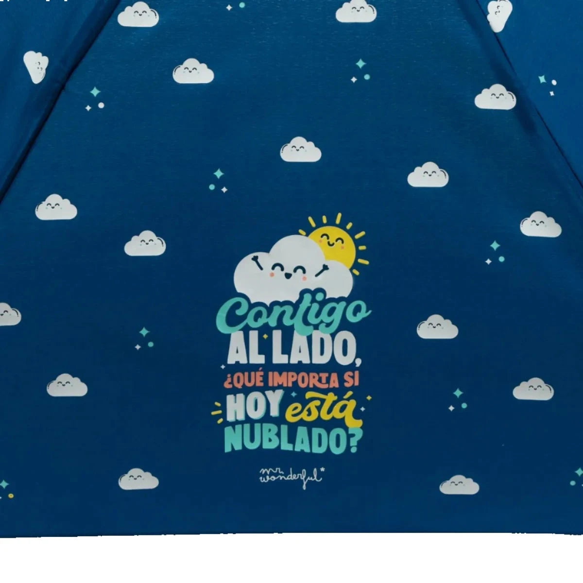 Contigo al Lado” Small Windproof Foldable Umbrella
